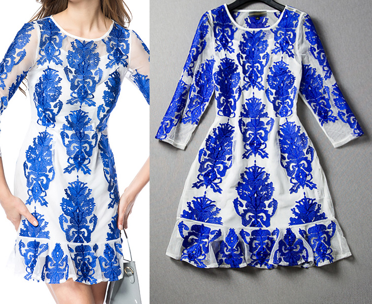 slim embroidered neck dress vc32215mn on luulla slim embroidered neck dress vc32215mn on luulla
